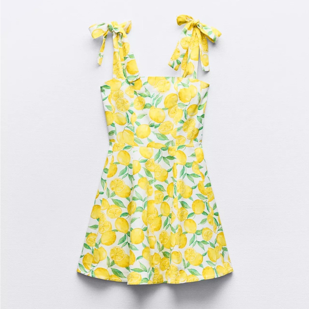 Zara lemon dress